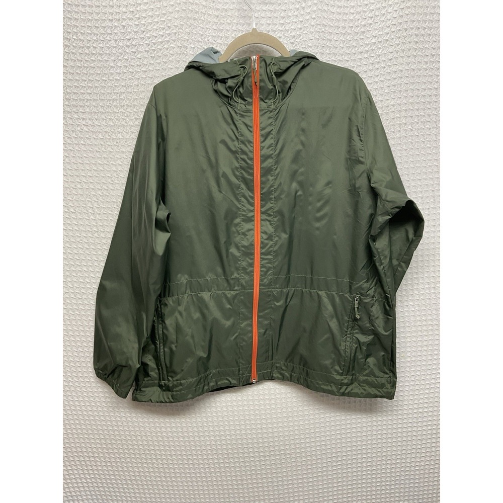 Columbia Sportswear Raincoat Womens Size 1X Jacket Hooded Khaki Lightweight